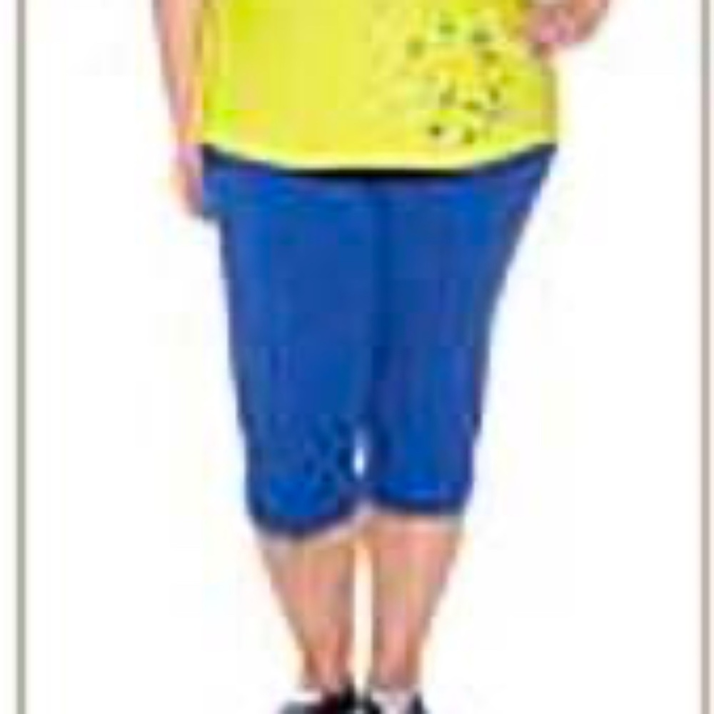 CAPRIS, MINI-RUFFLE, BLUE ECLIPSE, SIZE 3X, PULL ON, ACTIVE ZONE for PENNINGTONS